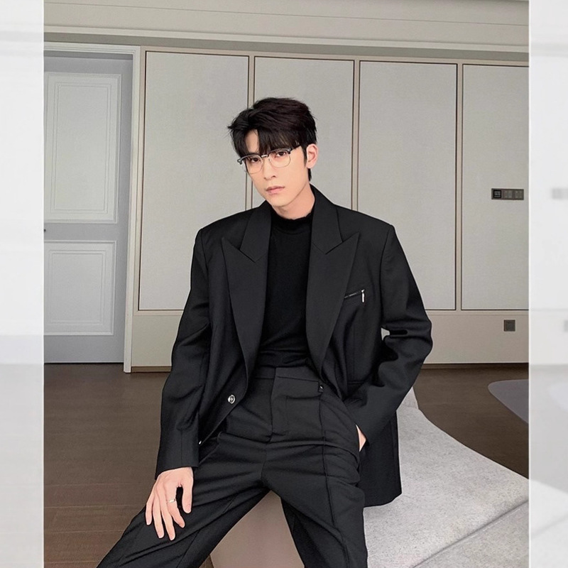 American Autumn and Winter Light Mature Style Casual Suit Jacket for Men 2025 New Trendy Brand High-End Loose Versatile Jacket