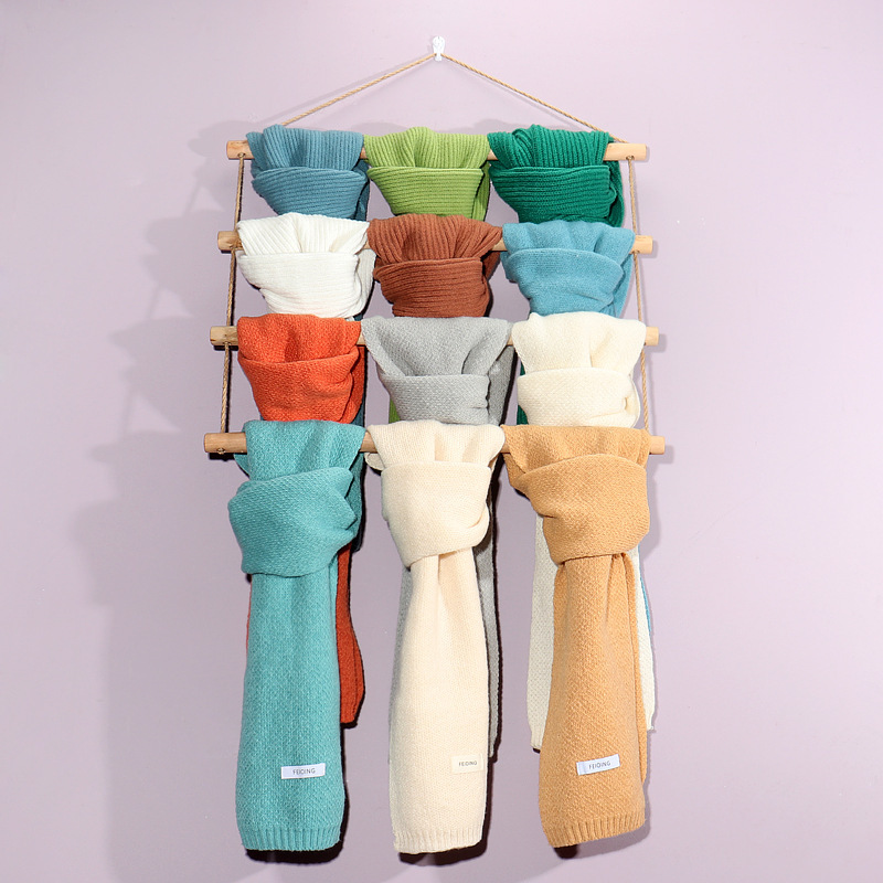Creative log scarf rack wall-mounted shawl scarf display rack clothing store pantyhose pants multi-layer storage rack