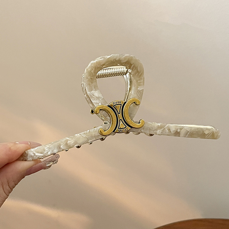 Clip de agarre de ácido acético para mujer, horquilla de disco en la parte posterior de la cabeza, rojo de red, nuevo clip de tiburón 2025, horquilla de alta gama, tocado