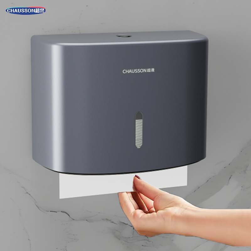 Bathroom Hand Towel Box Wall-Mounted Punch-Free Commercial Bathroom Kitchen Toilet Paper Box Toilet Paper Holder