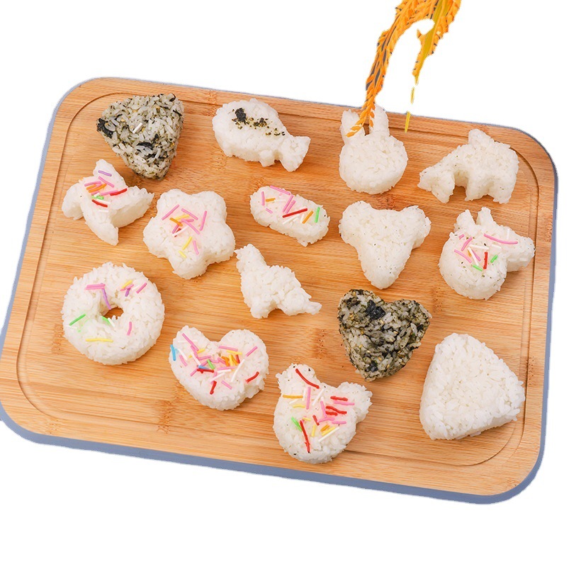 Cross-border rice ball mold creative transparent cartoon seaweed mold sushi mold children's bento mold kitchen tools