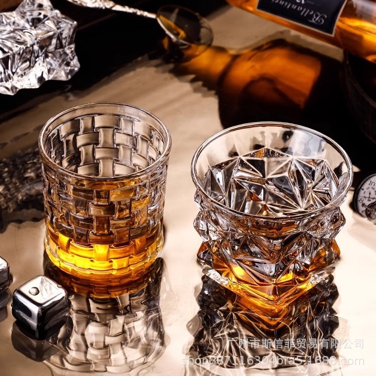 Suministro directo de fábrica de vasos de whisky, vasos de cerveza engrosados, bares transfronterizos, vasos de vino con aroma de cristal de alto valor