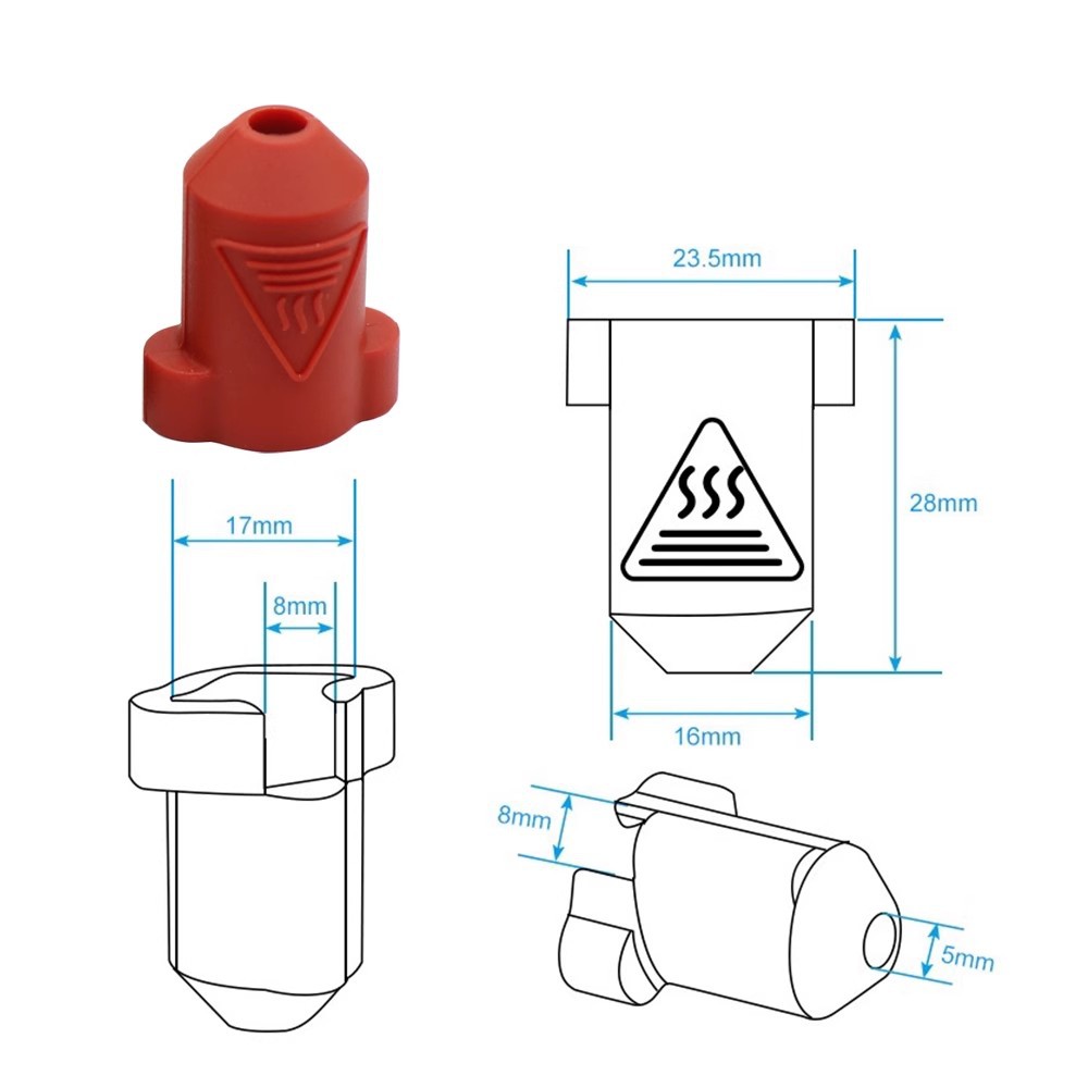 創想三維3D打印機K1/K1 Max擠出頭熱端硅膠套 耐高溫保溫保護套