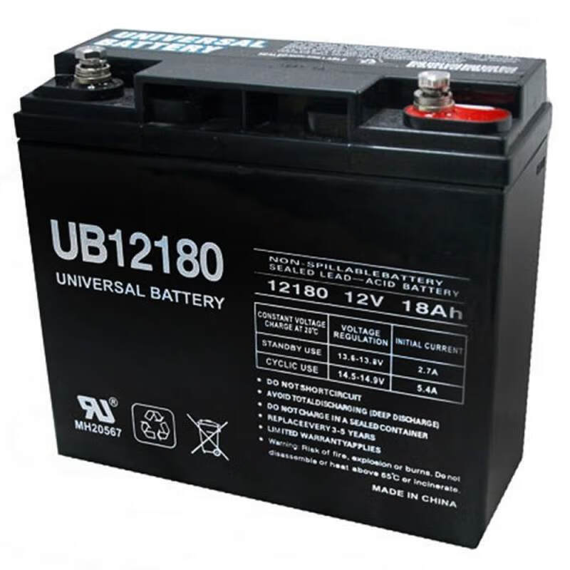 UB  12V18ah进口蓄电池 UB12180 铅酸免维护蓄电池12v18a