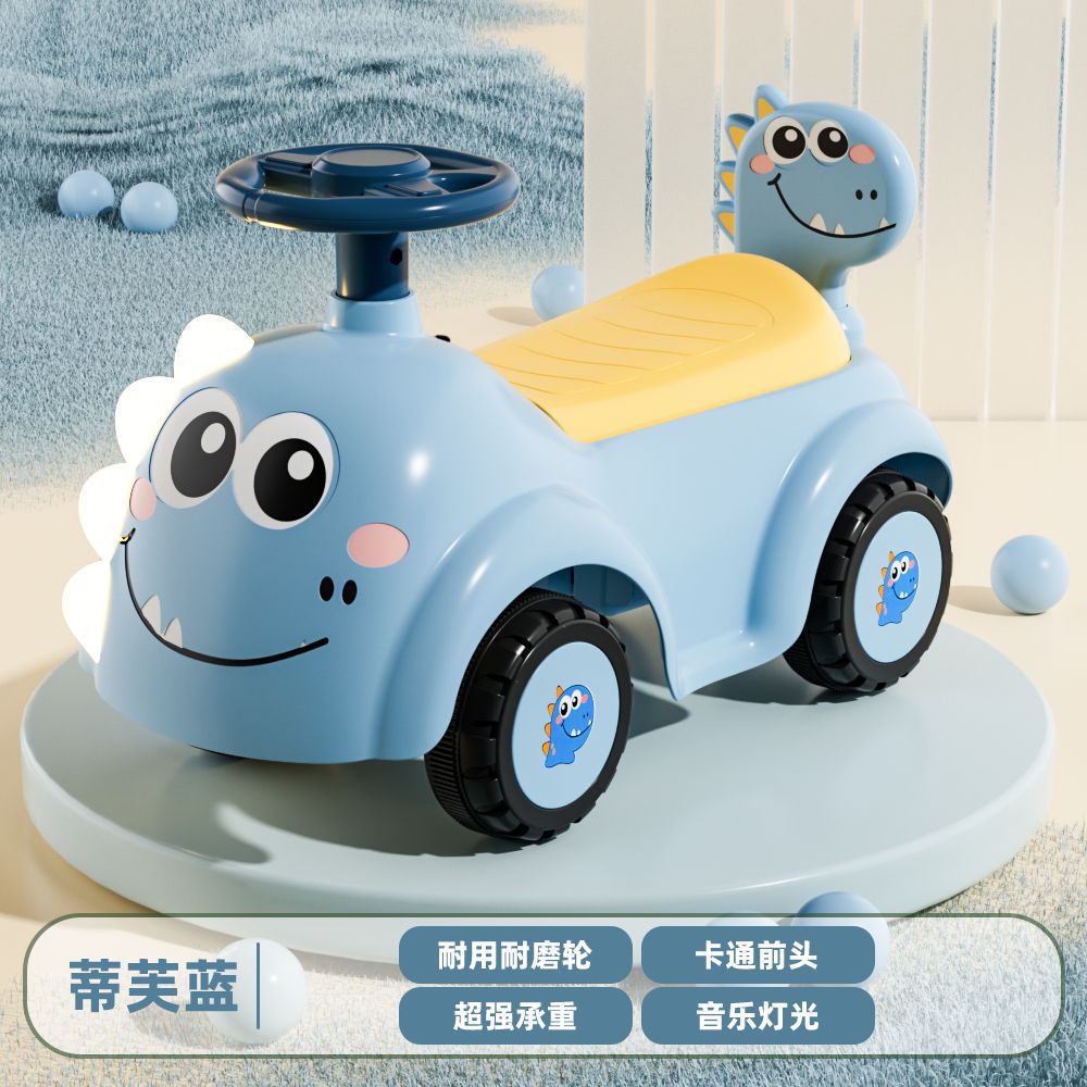 Carrito de Equilibrio Infantil 1-3 Años de Plástico, Antivuelco, Engrosado para Bebés