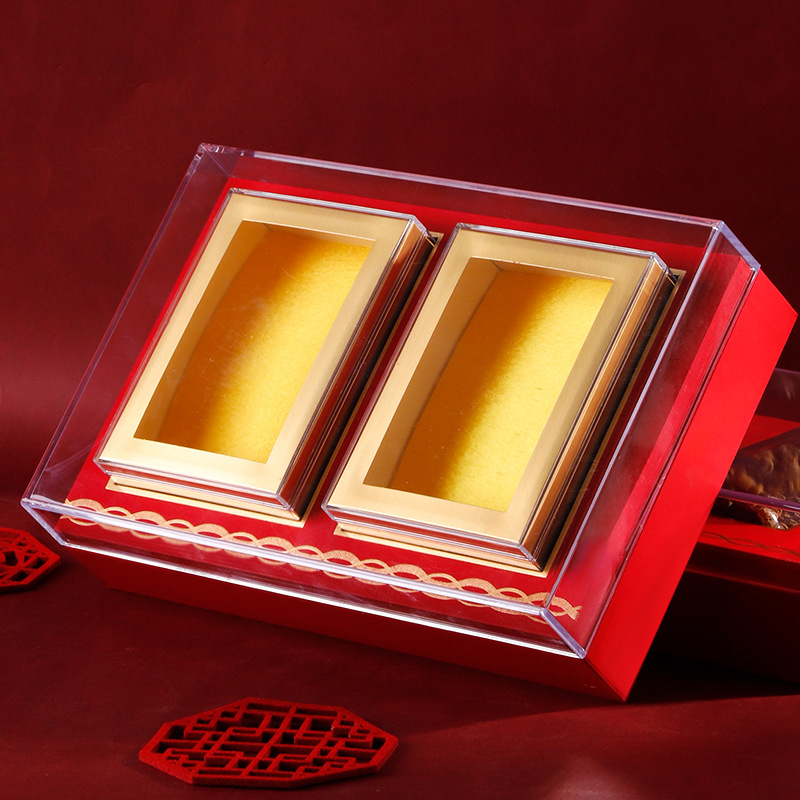 亚克力双拼双宝礼盒海味干货滋补海参礼品盒元贝石斛包装通用空盒