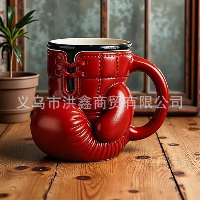 Boxing Glove Mug boxeador de estilo explosivo transfronterizo juego de copa para amantes del boxeo personalidad taza de acero inoxidable