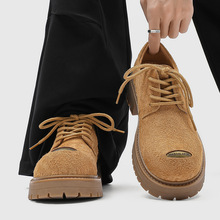 2025新款复古英伦风马丁靴系带圆头短靴休闲情侣靴大头德比鞋潮鞋