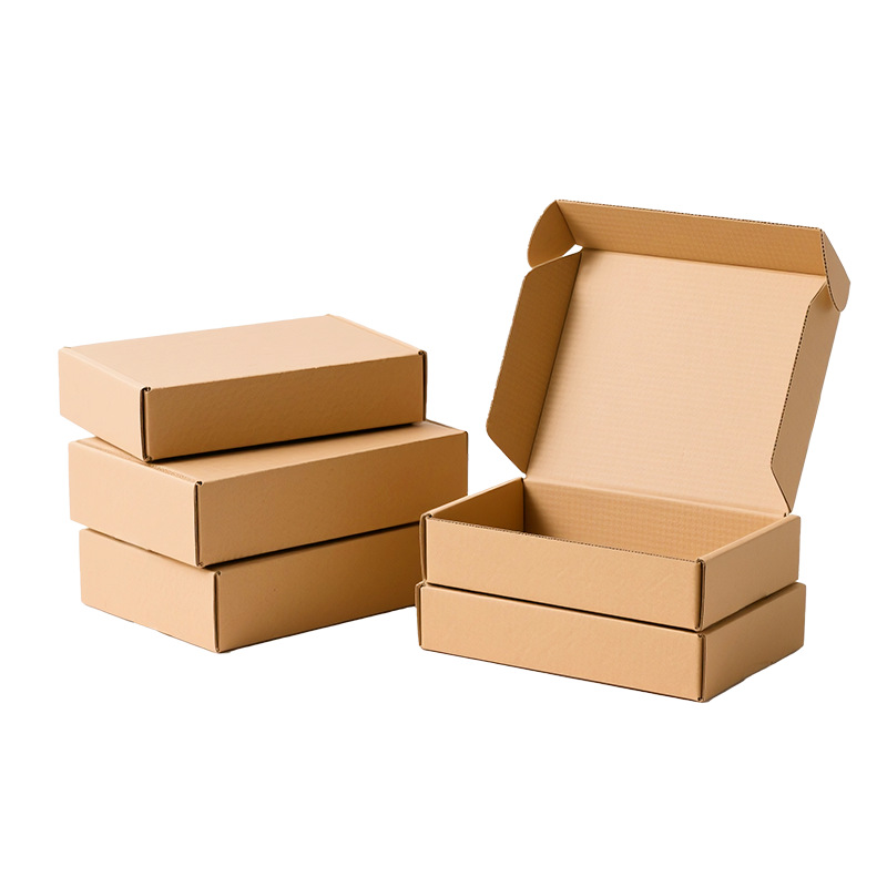 Caja de papel expreso pequeña Caja de papel kraft Caja de embalaje de ropa Papel corrugado Caja de embalaje de caja de avión extra dura resistente a la compresión