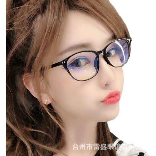 Cross-border exclusive flat light mobile phone computer anti-blue light men and women universal round frame rice nail style S6008 eye protection glasses 