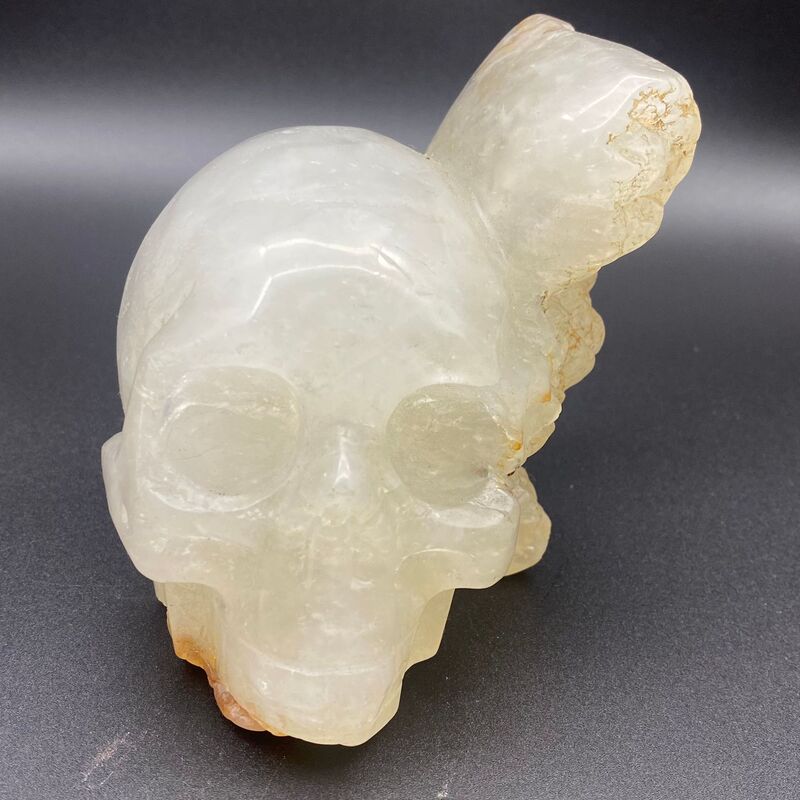 天然水晶头骨骷髅头精品水晶雕刻件桌面摆件手工雕刻件装 图 9