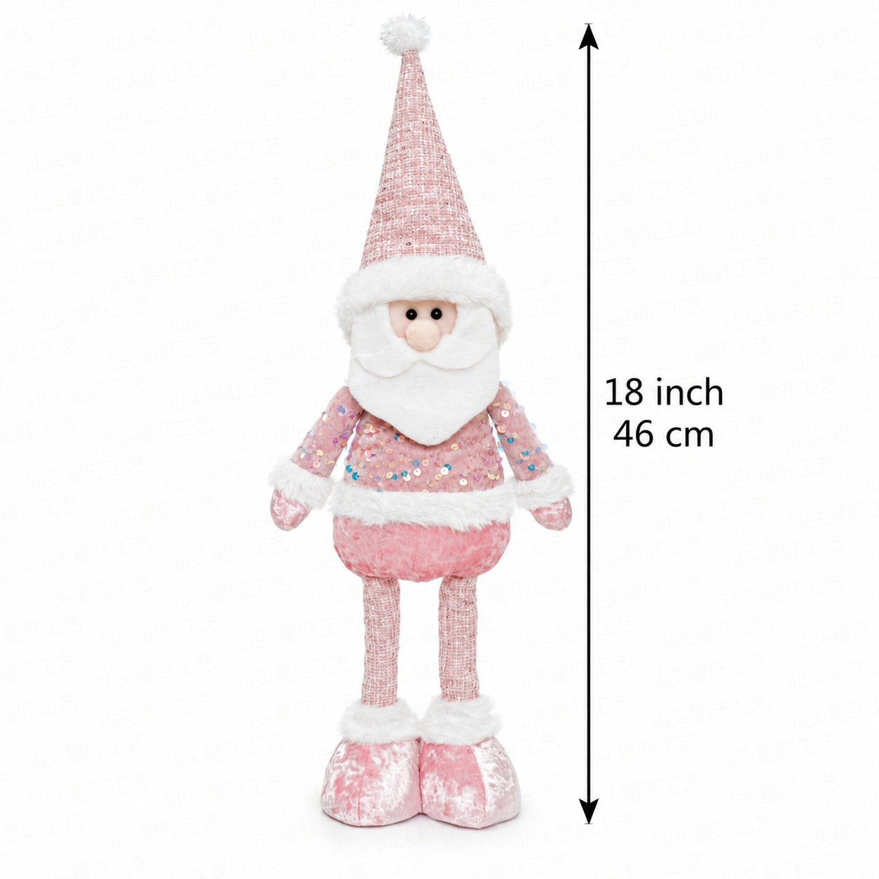 Muñeco Telescópico Navideño de Tela Decorativo para Navidad