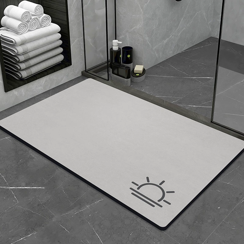 Водопоглощающие нескользящие коврики для ванной комнаты, быстросохнущие мягкие коврики для ног из диатомовой грязи для ванной комнаты, коврики для входных дверей, могут быть маркированы и отправлены.