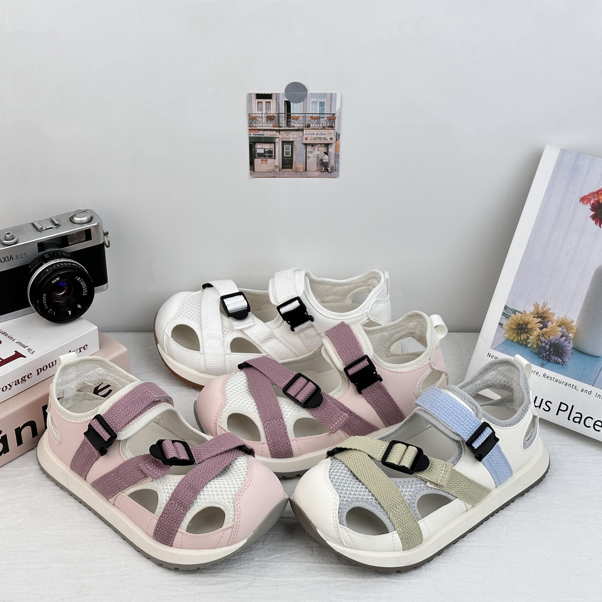 YUANBO sandalias deportivas de mujer 2025 nuevos zapatos casuales de verano transpirables zapatos blancos de nicho universal zapatos de patina