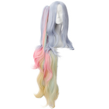 主圣达 游戏人生 彩虹/白Shiro120cm加厚直发 高温丝 cos假发395