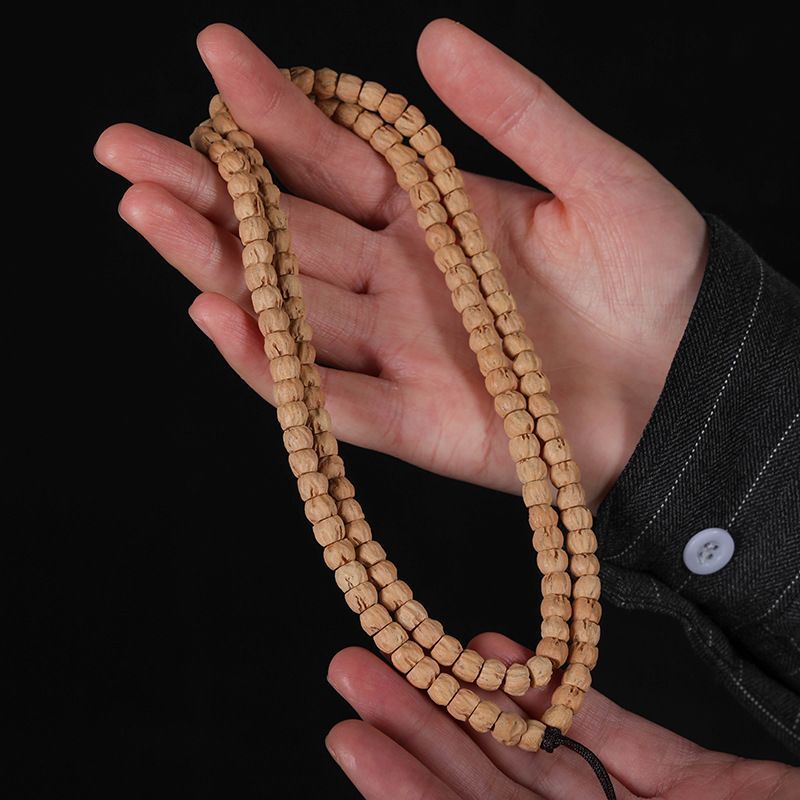 西藏藏式热振百香佛珠手串柏香籽原籽菩提单圈手链108男女随机