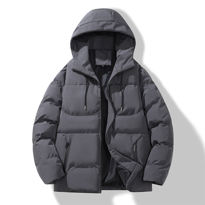 Winter new men's casual hooded cotton-padded coat plus size trendy brand fashion thick warm loose men's cotton-padded coat