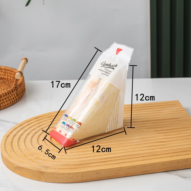 almohadilla de embalaje de sándwich fácil de desgarrar almohadilla transparente desechable para pastel triangular horneado envasado de pan almohadilla de soporte interior