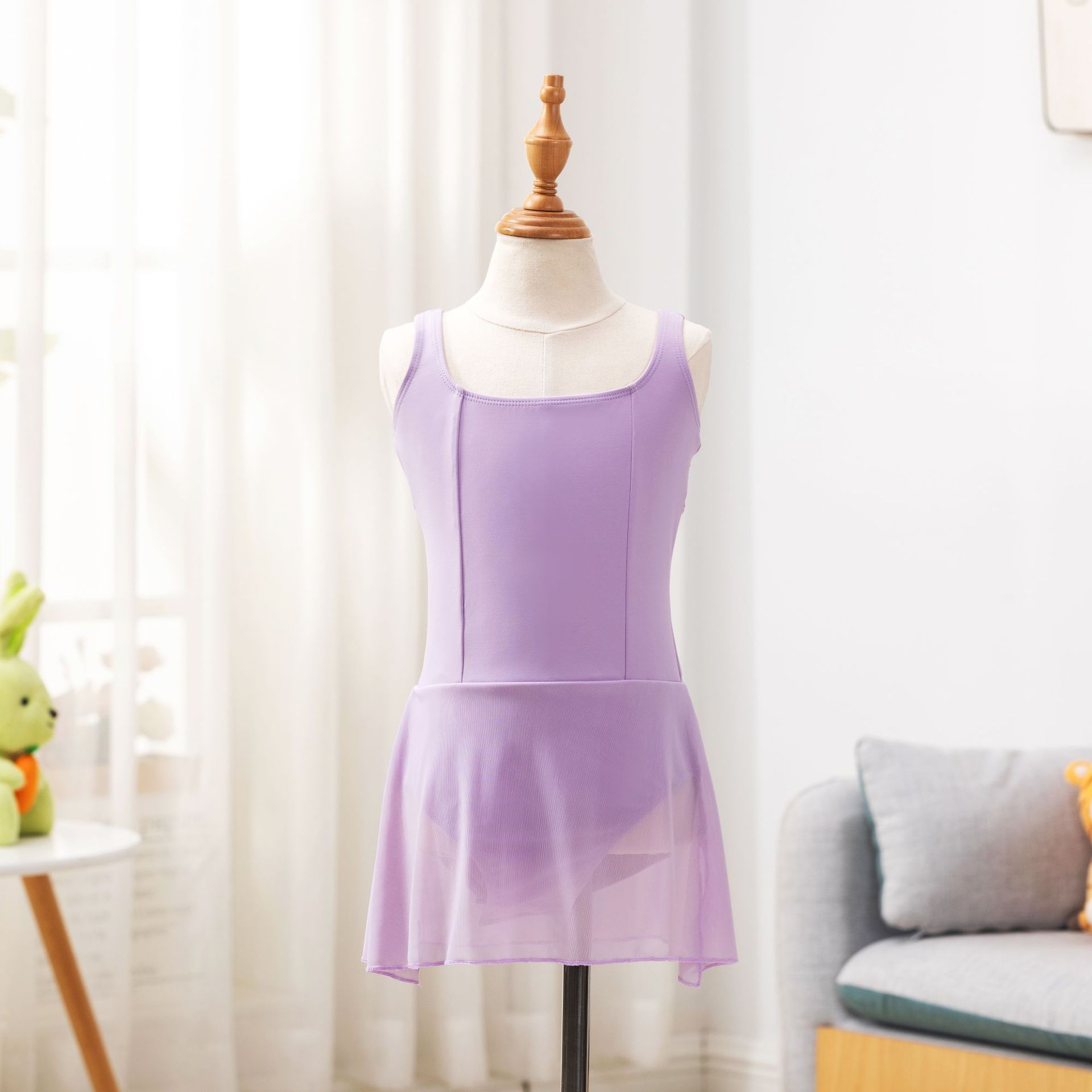 Children's summer halter-neck dance costume, girls' practice clothes, leotard, ballet, Chinese dance, short-sleeved performance costume for older children.