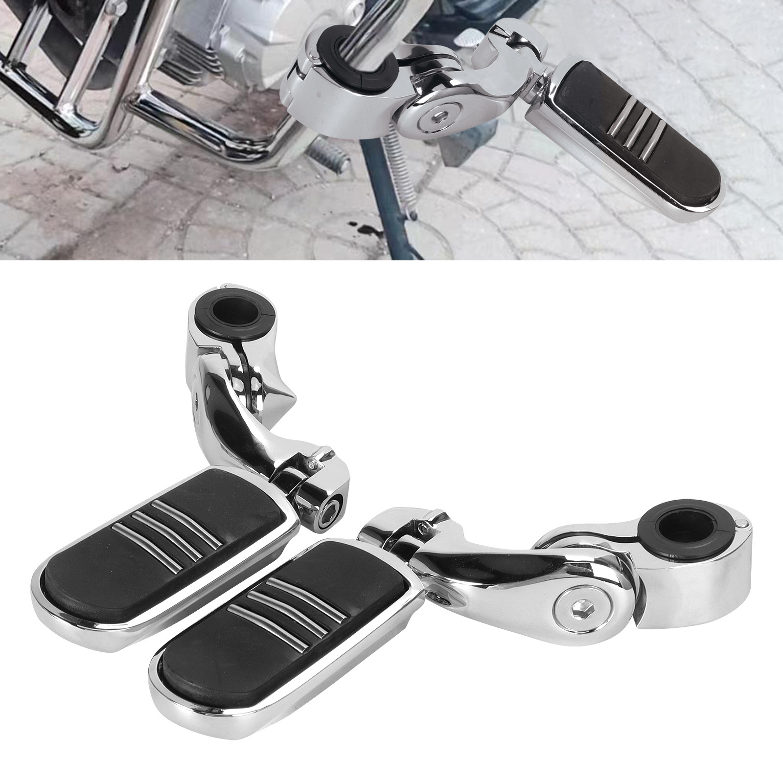 Suitable for Harley Road King Street Glide Modified Aluminum Alloy Footrests Motorcycle Modification Parts