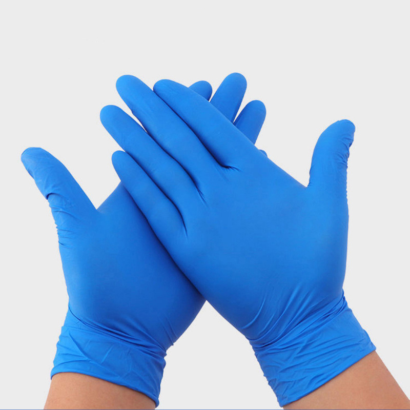 Disposable blue gloves, protective milk, increased thickness