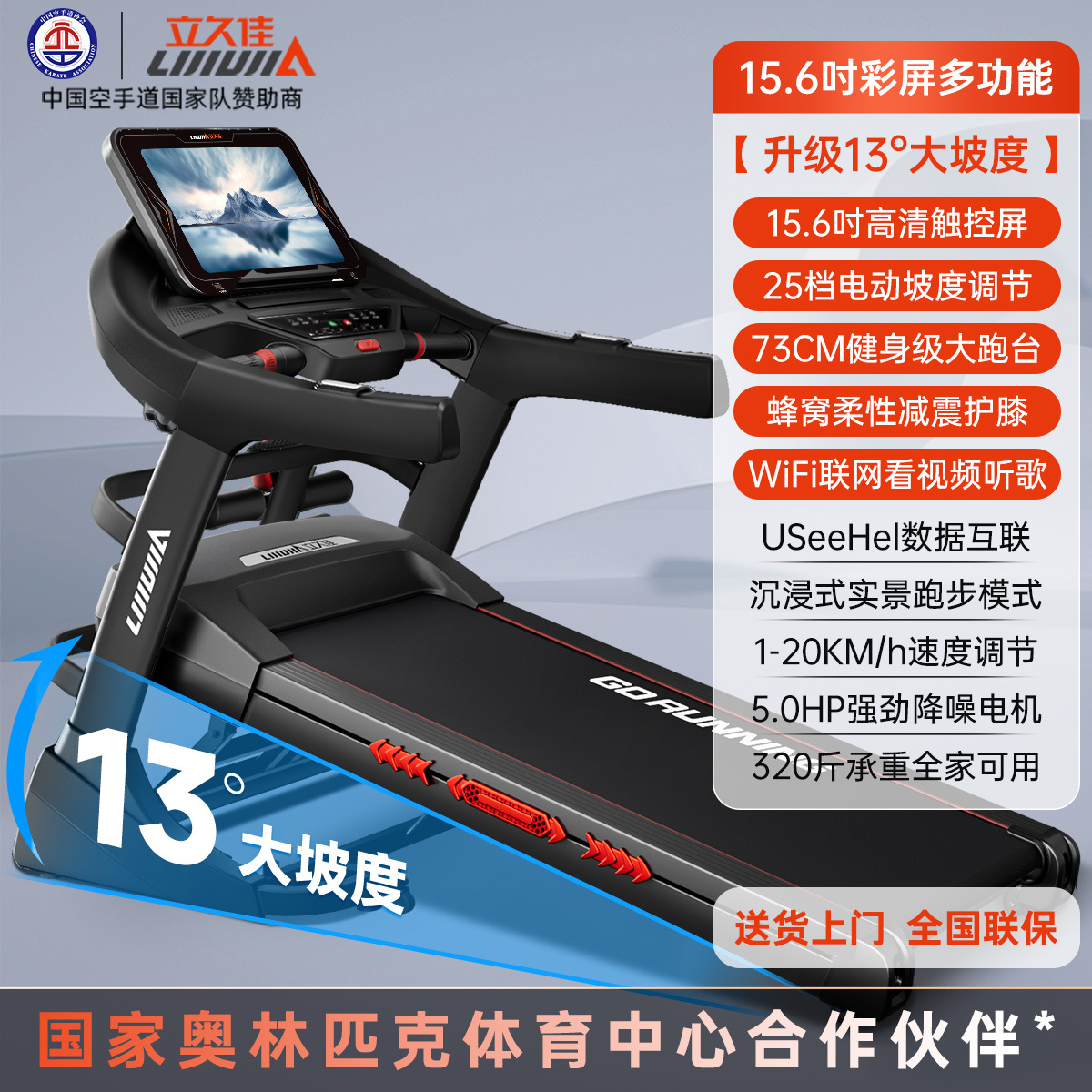 Lijujia X9 cinta de correr interior doméstica deportes máquina de caminar semiplegable al aire libre equipo eléctrico de fitness multifuncional image 13