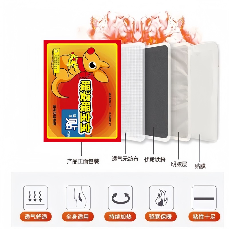 袋鼠暖贴现货自发热保暖贴热敷足贴防寒保暖持久发热暖宝宝贴厂家|undefined