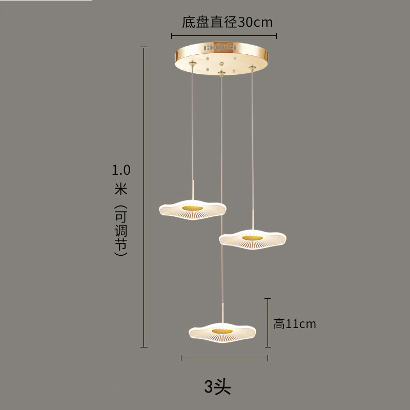 階段の明かりの長いシャンデリアの複式楼の客間の現代のloftのつり線の明かりの新しい中国式の北欧のハスの葉のマンションのアイデアの明かり|undefined