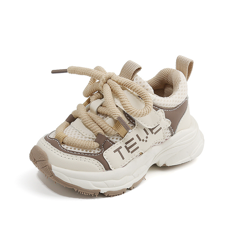 Calzado deportivo para niños primavera y otoño nuevo estilo niño transpirable antideslizante zapatos individuales guapos mujer bebé todo fósforo zapatos casuales coreanos marea