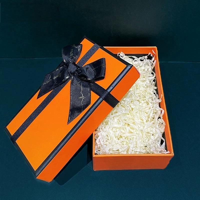 New birthday gift gift fashion candy gift box packaging empty box high-grade heaven and earth cover orange gift box