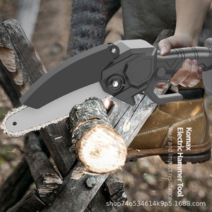 Chainsaw Rechargeable Lithium Woodworking Handheld Wireless Lithium Electric Chainsaw Logging Flashlight Chain Saw High Power Portable Chainsaw