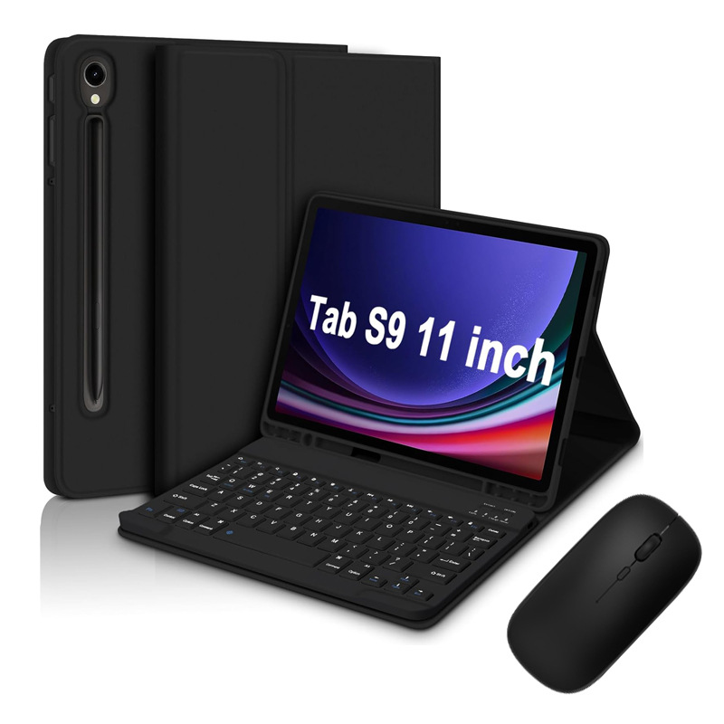 Funda desmontable con teclado Bluetooth y ratón para Samsung A9 Plus/A8/S9FE+, funda protectora de tableta