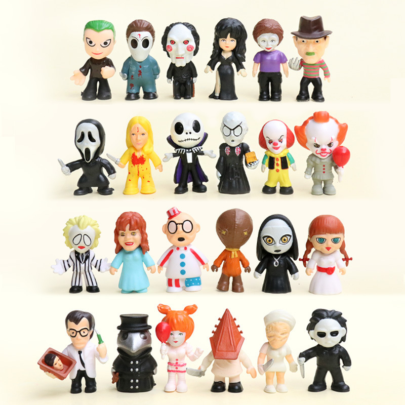 Cross-Border New Product: Halloween Horror Movie Character Clown Doll Cartoon Figure Model Desktop Ornament