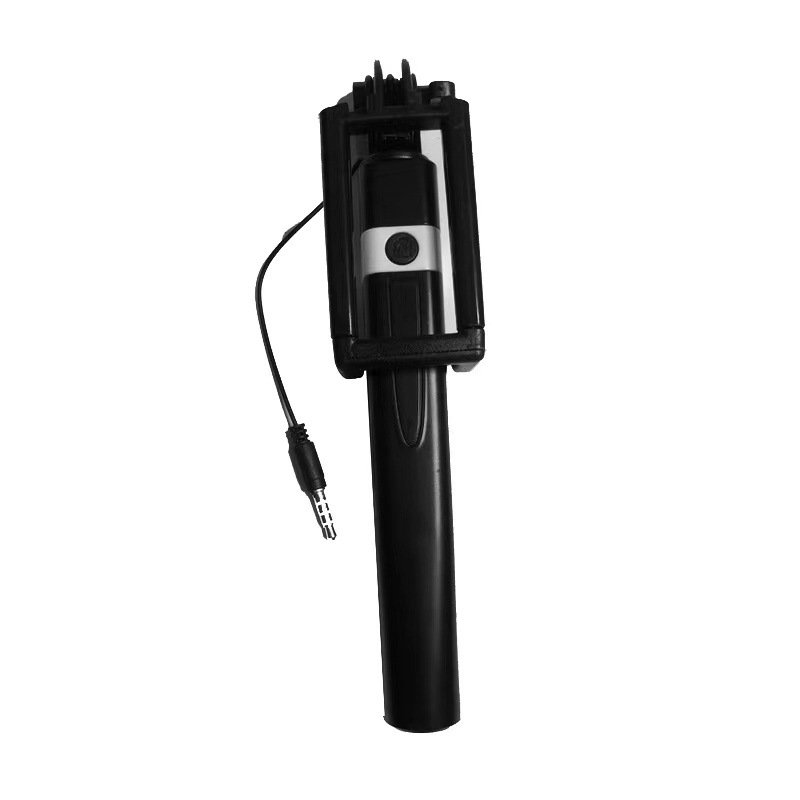 Teléfono móvil controlado por cable selfie Stick para Android Apple 3,5 typec interfaz telescópica plegable selfie artefacto al por mayor