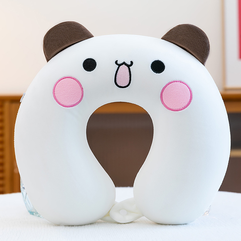 Nueva memoria de dibujos animados Almohada cuello de algodón Almohada en forma de U Almohada de viaje Siesta artefacto Oficina Dormir almohada almohada cuello protector