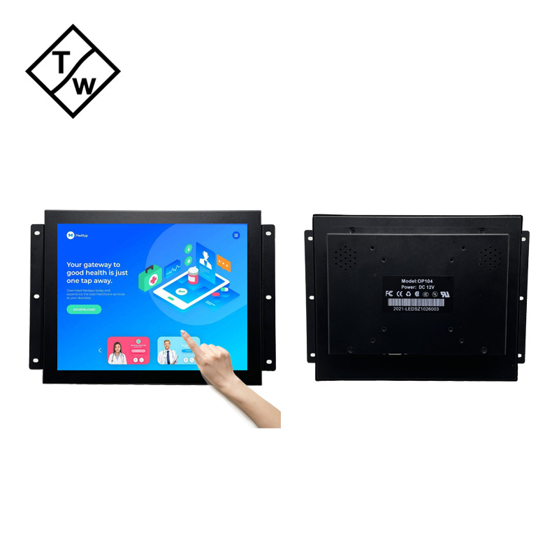 OP104 1024x768 10.4inch High Bright Resistance Touch Industrial Monitor Outdoor Display