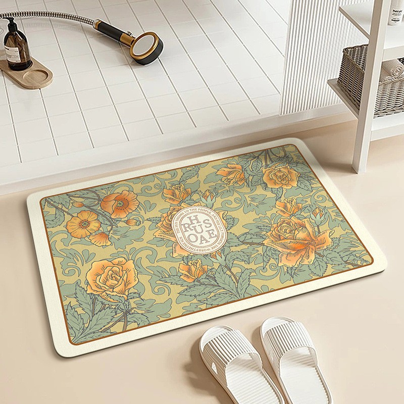 Alfombra de piso de baño alfombra de piso de barro de diatomeas alfombra de piso de puerta de baño absorbente de secado rápido alfombra resistente a las manchas alfombra absorbente de baño