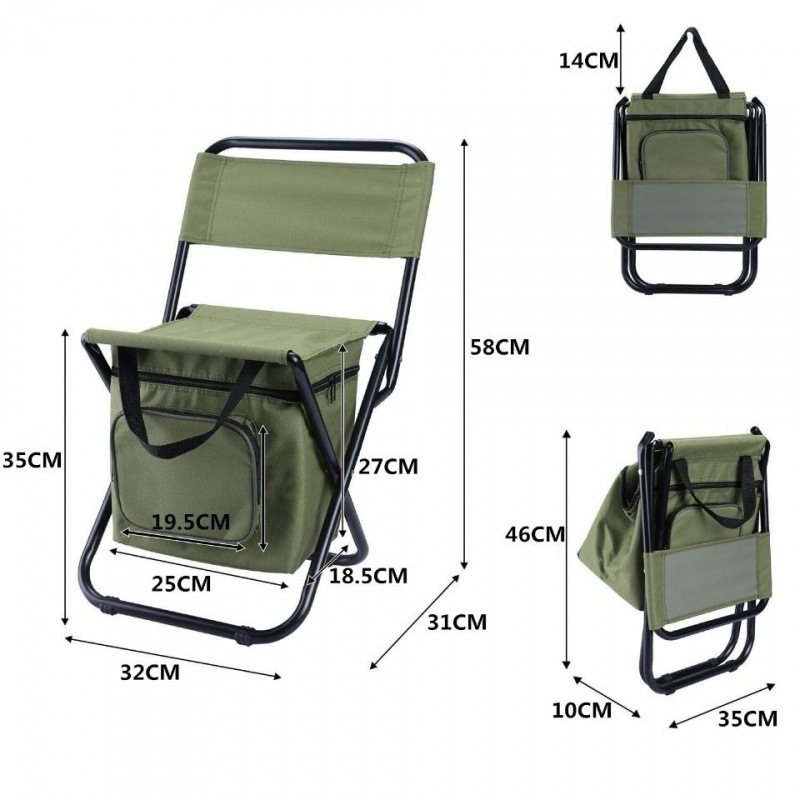 silla de pesca silla plegable al aire libre silla de pesca silla portátil multifuncional silla de pesca ligera con respaldo