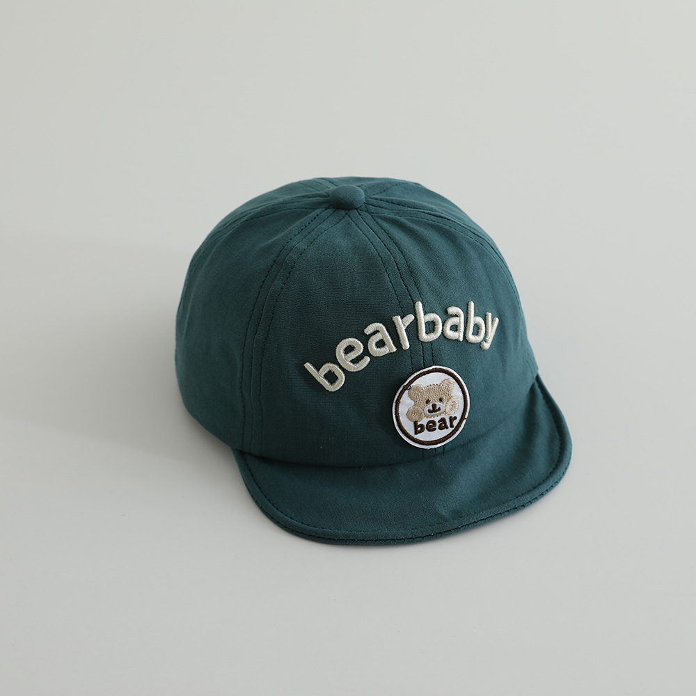 Primavera y otoño delgada sombrero de béisbol para bebés de estilo coreano letras gorra de boca de pato de moda para viajar gorra solar