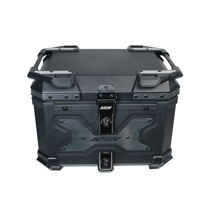 Water-Patterned Black Aluminum Alloy Tail: Motorcycle trunk
