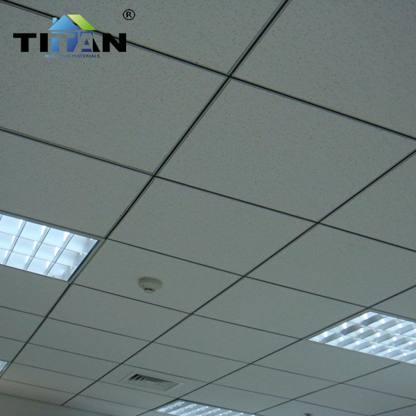 Exportación pvc película de aluminio chapa placa de yeso 996 techo techo 600*600 absorción de sonido aislamiento térmico