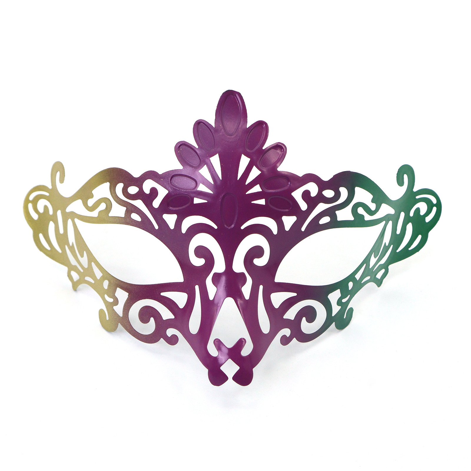 Amazon TK carnaval oro roxo verde tricolor retro máscara de mitad de cara espectáculo de escenario de fiesta máscara de accesorios