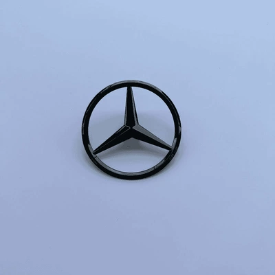 Mercedes-Benz E300L rear emblem, Car logo - standard-mercedes-benz-e-class-rear-trunk-emblem-black-note-model-year