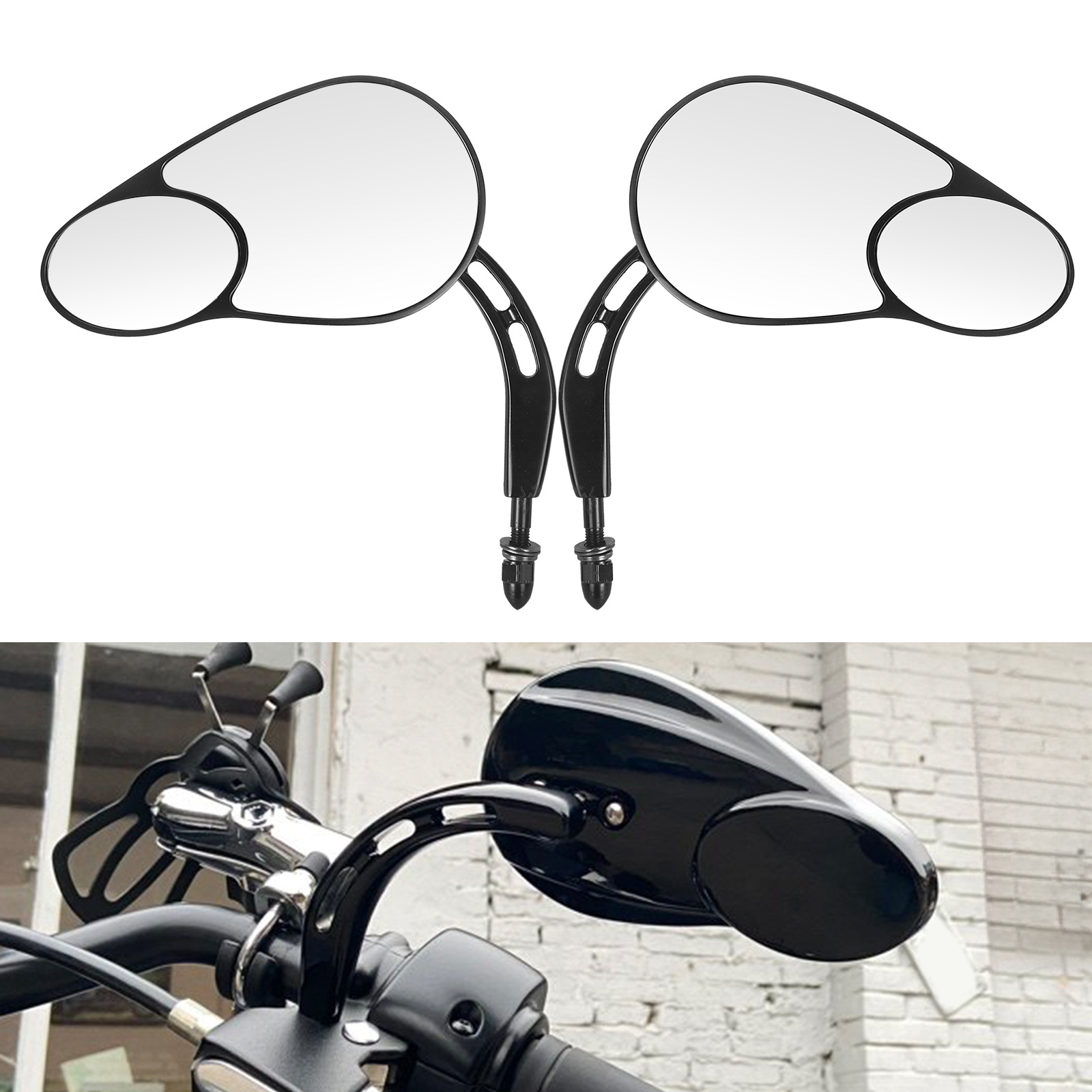 Suitable for Harley Xl883 1200 X48 Street Glide Road King Softail Dyna Rearview Mirror Cvo