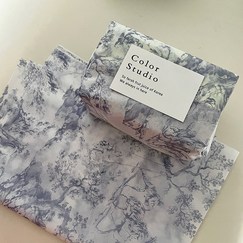 法式复古包装纸半透明雪梨纸鲜花包装纸服装拍照拷贝纸