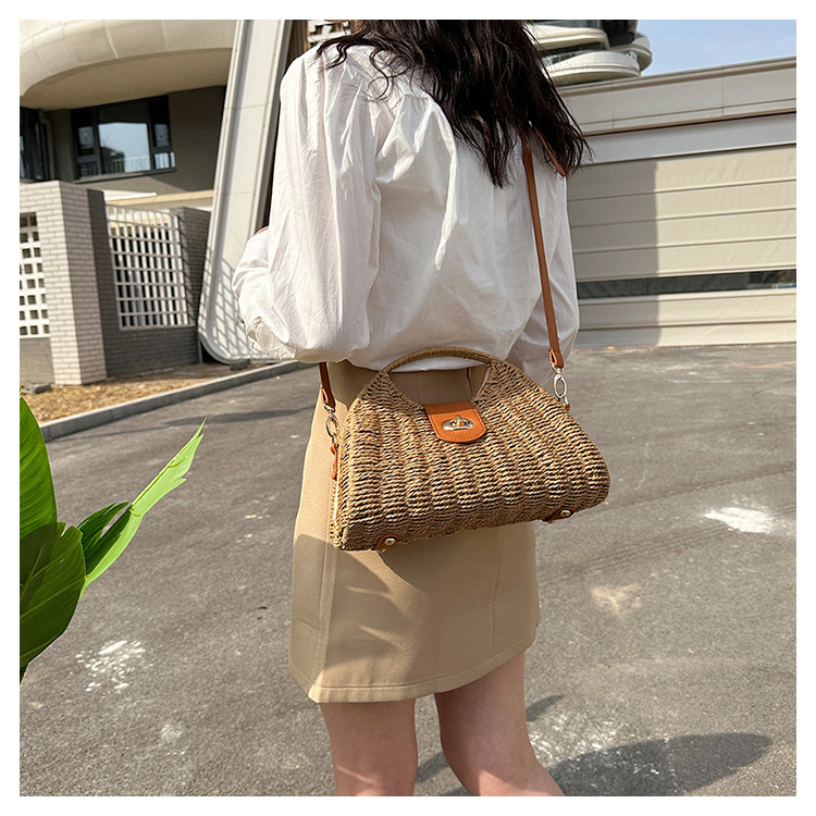Women's Small Summer Straw Vacation Straw Bag display picture 6