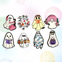 国境を越えた電気商は人気のハロウィーン幽霊アクリルイヤリング部品DIY宝飾品ストラップ材料を販売している