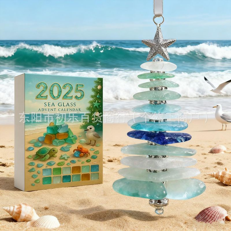 现货Glass Christmas Tree Advent Calendar, Handmade 3D Stereo|undefined