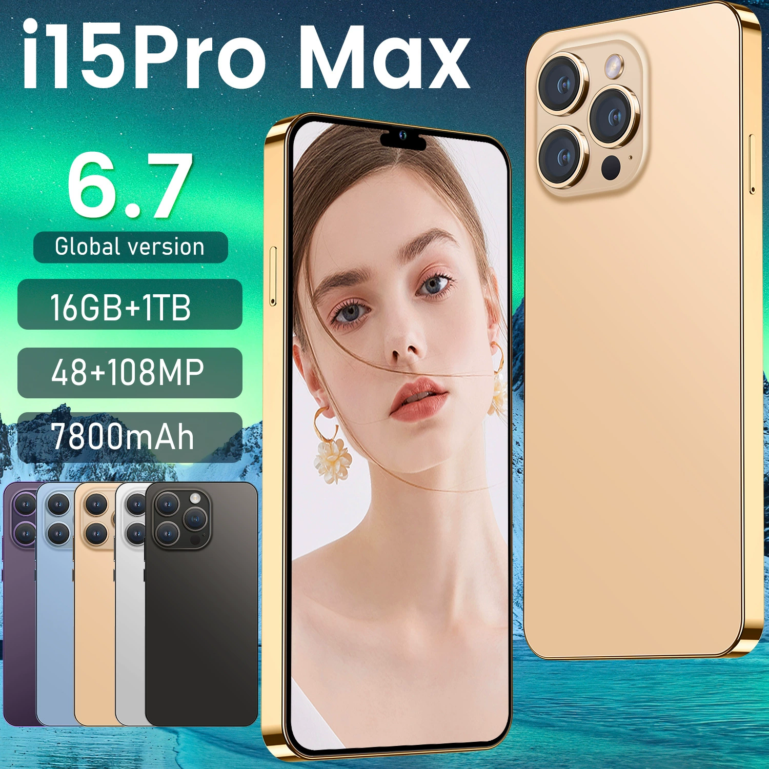 Мобильный телефон, процессор Intel Core i15, 15 Pro Max, (кросс‑бордер торговля), 6.7 дюйма, Android, оптовая продажа