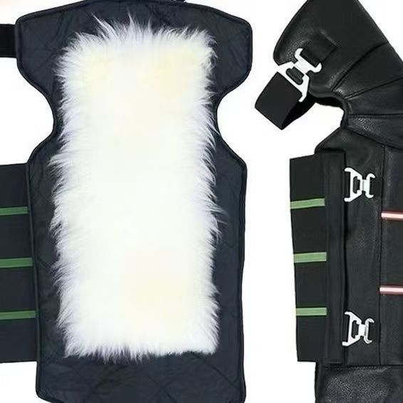 Wool Knee fleece-lined Winter Cold-proof Warm Leather Riding Motorcycle Lengthened Leg Protector Battery Car Leg Windproof Thickened
